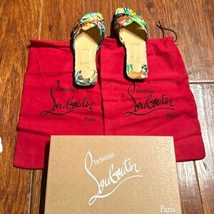 Christian Louboutin Flat Crepe Sandals